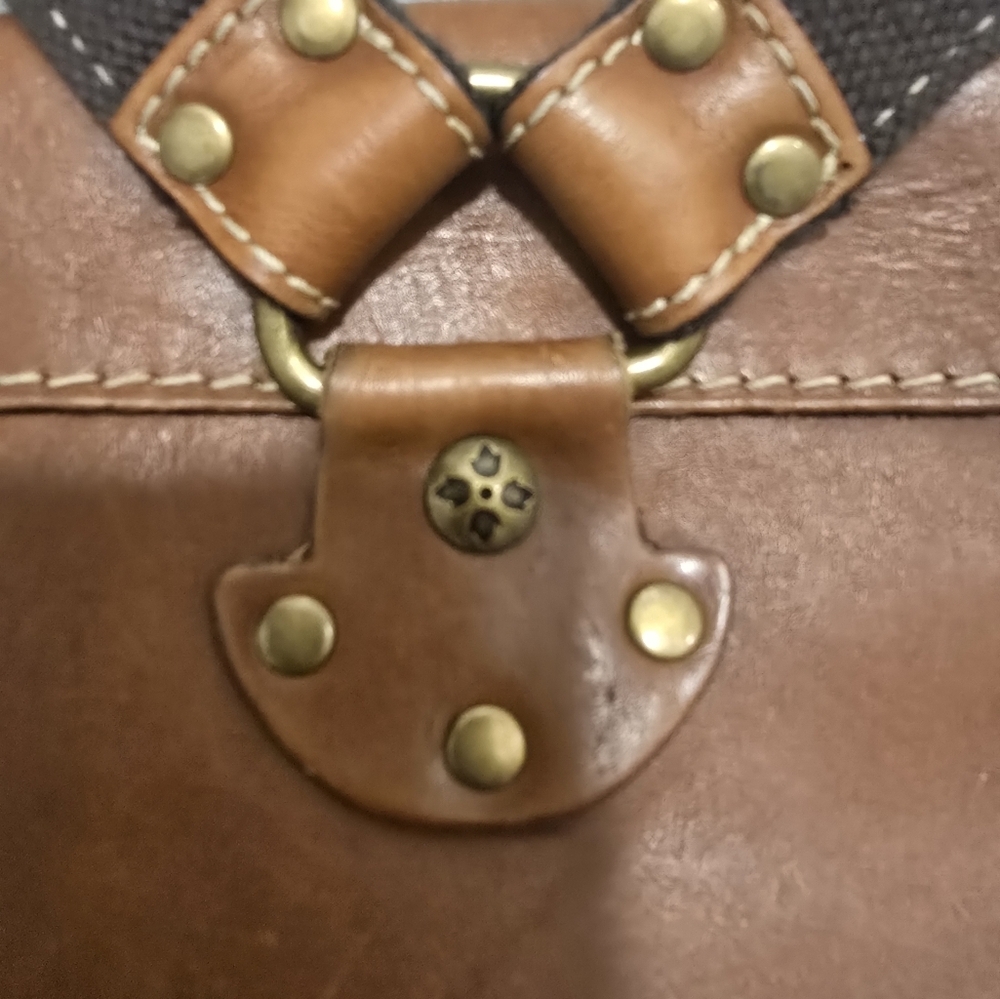 Patricia Nash Vintage Leather Backpack Tan Boho Travel Vacation Western Cottage - Picture 8 of 16